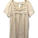 Aura Boho Square Neck Gauze Drop The Act Mini Dress Cream Medium Photo 0