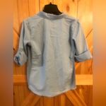 Harvé Benard Harve Benard Women’s Sz Medium Blue Button Down Shirt Roll Tab Sleeves Nwt (3811 Photo 1