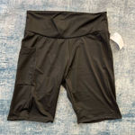 Ymi NWT! Black Tight Athletic Shorts with Pocket Large Photo 0
