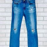 AG Adriano Goldschmied AG The Jodie High Rise Slim Flare Distressed Crop Jeans Size 26 Photo 4