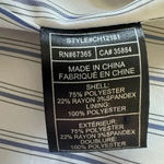 Cupcakes and Cashmere Single Button Blazer Navy Blue Notch Lapel Work SZ M Photo 9