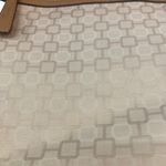 Nine West  Backpack Purse Cream‎ Fabric Brown Straps Zip Closure Photo 1