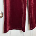 Traffic People Large Burgundy Corduroy Wide Leg Flare Pants Velvet 31" Inseam Red Photo 4