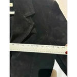 Valerie Stevens Women's Vintage Black Leather Suede lined Blazer Jacket Size L Photo 6
