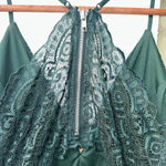 Honey and Rosie  emerald green and silver tinsel mini dress Photo 6