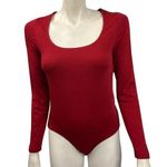 Old Navy Red Long Sleeve Bodysuit Photo 0