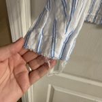 Jones New York Jones & Co Blue White Striped Raw Hem Blazer Sz XL. 6079 Photo 2