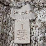Chico's Chico’s Danika size 1 medium sleeveless zip up sweater tweeted moto vest brown Photo 4