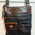Brighton Two Tone Florabella Leather Crossbody Messenger Bag Photo 0