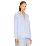 Frank & Eileen Womens Size Medium NWT Light Blue Woven Cotton Button Up Shirt Photo 2