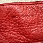 JACK GEORGES Red Leather Voyager Zip Top Crossbody Hobo Shoulder Bag Photo 14