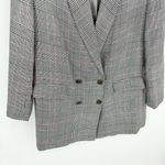 Emerson Fry Lee Blazer Jacket Houndstooth Plaid Linen Size 14 Black White Photo 7