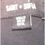 Saint + Sofia Black Organic Cotton Maxi Dress Women's Size 12 UK 16 EU XL Photo 4