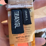 TRIANGL Two Piece Floral‎ Tropical Navy Bikini Size Small Blue Photo 4