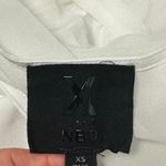 NBD X by  White Peplum Lace Trim Surplice Neck Blouson Sleeve Office Blouse Sz XS Photo 7