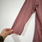 Garnet Hill  Pink Flower Embroidered 3/4 Sleeve Tee Shirt Womens S Casual Basic Photo 2