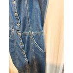 Levi's  Denim Dress Women's Medium Button Front Sleeveless Jean Blue Photo 2
