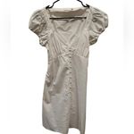 Free People Boyish Kennedy puff sleeves denim dress with tie back Photo 2