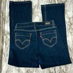 Levi's Classic Blue Boot Cut Jeans Premium Denim Dark Wash Curvy Cowboy Western Photo 2