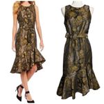 Antonio Melani Antonio Melani Baroque Tapestry Jacquard Old World Ruffle Hem Dress 4 Gatsby Photo 1