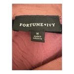 Fortune + Ivy  Mauve Pink Mixed Media Blouse | Business Casual Office Chic Top S Photo 1