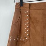 BB Dakota  Skirt Size 0 Faux Suede Steve Madden Country Western Cowgirl Cowboy Photo 7