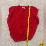 Toffee Red Cable Knit Sweater Vest Size M Photo 4