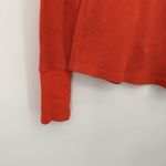 Route 66 Orange Sparkle Button Henley Long Sleeve Top Cotton Size Medium Photo 2