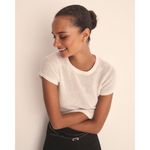 J.Crew NWT Ribbed Featherweight Cashmere T-shirt in Snow Solid Sweater L Photo 1