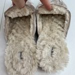 Birdies Size 9 Classic Phoebe Slippers Cream Velvet Faux Fur Slide Shoes Women's Tan Photo 8