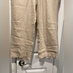 Coldwater Creek NWT  Size 16P Flax 100% Linen Pull On Straight Leg Pants Beachy Photo 2