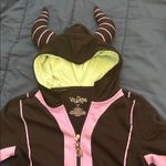 Disney Villains Maleficent 2-Pocket Black Purple Zip-Up Hoodie w/Horns EUC Jrs S Photo 10