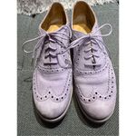 The Office of Angela Scott Mr. Doubt Lilac Leather Women's Cutout Brogue Oxford Purple Size 7.5 Photo 1