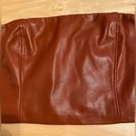 TCEC Faux Leather Dark Orange Brown Tube Top Photo 1