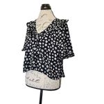 Topshop Womens Blouse Sz 4 Floral Ruffle Bohemian Boho Chic Office Work Career Photo 3