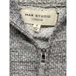 Max Studio  London Womens Heathered Grey Hoodie full zip‎ Sweatshirt Sz Small Photo 2