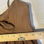 Lush Clothing LUSH Jumpsuit Small Brown Sleeveless Wide Leg Adjustable Boho Hippie Festival Photo 8