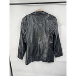 Ellen Tracy 100% Leather Jacket Women 12 Black Grunge Retro Y2K Moto Preppy Photo 1