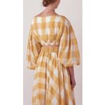 Acler Sutherland Blouse in Canary Yellow Gingham Cottagecore Size 4 Gently Used Photo 2