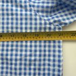 Helen Jon Women's L Blue White Gingham Button Up Roll Tab Sleeve Beach Cover Up Size L Photo 3