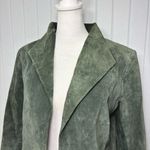 Margaret Godfrey Bloomingdale's Elegant Vintage Green Leather Suede Blazer 4 Photo 1