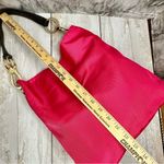 Bold Pink Large Durable Nylon Hobo Tote Bag Single Strap Everyday Multi Pockets Photo 9