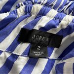 J.Crew One-shoulder Blue White Stripe Ruffle Jumpsuit Photo 10