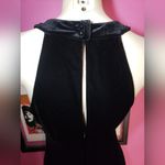 Vintage late 90s / Y2K era Connected black velvet halter dress size 8 Photo 8
