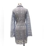 EN SAISON Crochet Light Blue Shirt Dress Size M Photo 6