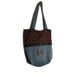Vintage Denim Embroidered Bag‎ Blue Photo 2