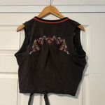 Free People Embroidery Aztec Boho Western Festival Faux Wrap Tank Top Photo 3