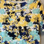Charter Club  Tee Floral Short Sleeve 100% Pima Cotton Boat Neck Top Sz MP NWT Photo 1