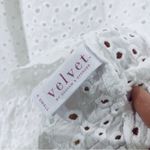Velvet by Graham Spencer 100% cotton eyelet blouse w/ flare exaggerated sleeves White Size XS Photo 8
