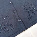 Olga Santini Butterfly Cardigan Sweater Blue Size L Photo 3